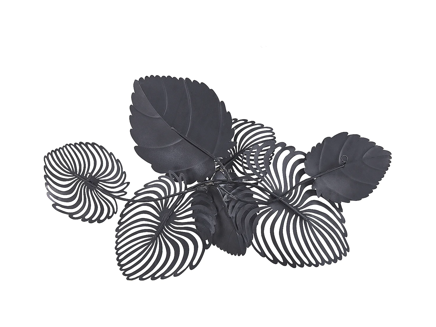 Wanddekoration Blätter Metall gold / blaugrün einteilig handgemacht Magnesium