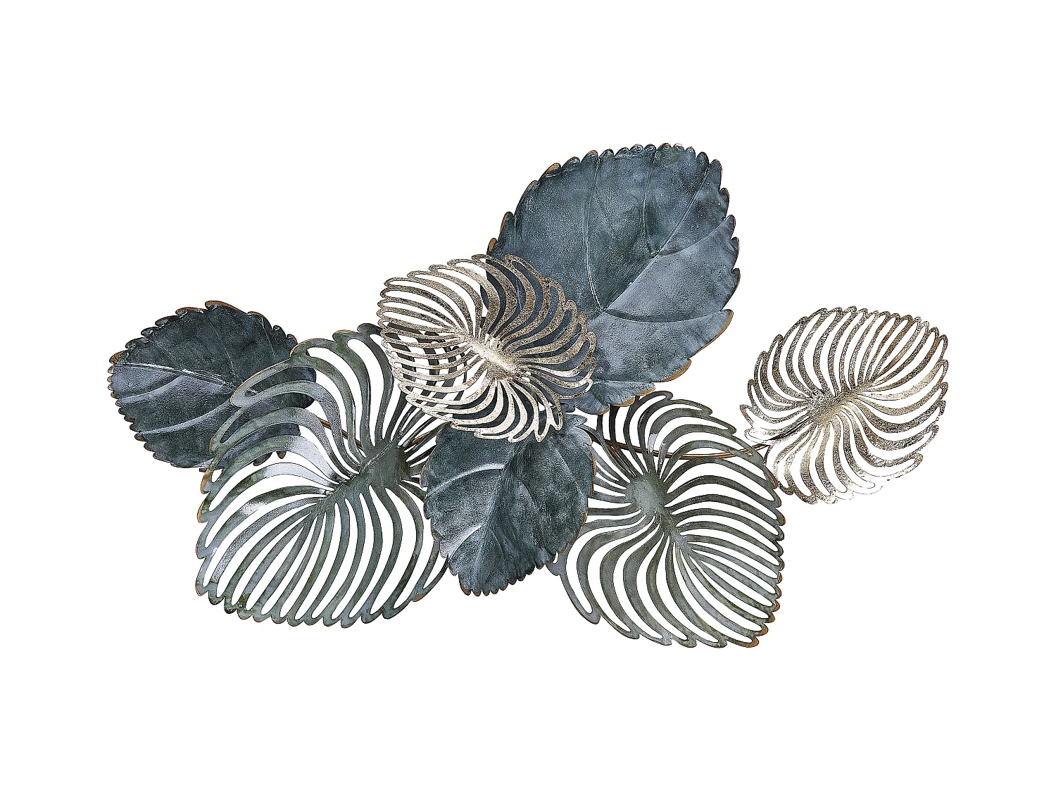 Décoration murale Feuille MAGNESIUM Métal 55 cm Doré