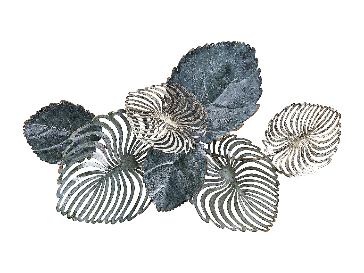 Dekoracja ścienna Liść MAGNESIUM Metal 55 cm Złoty