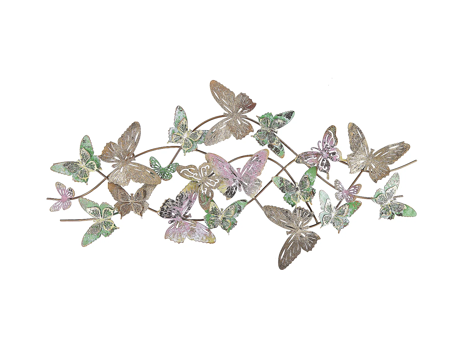 Wandobjekt Schmetterling GALLIUM Metall 53 cm Bunt