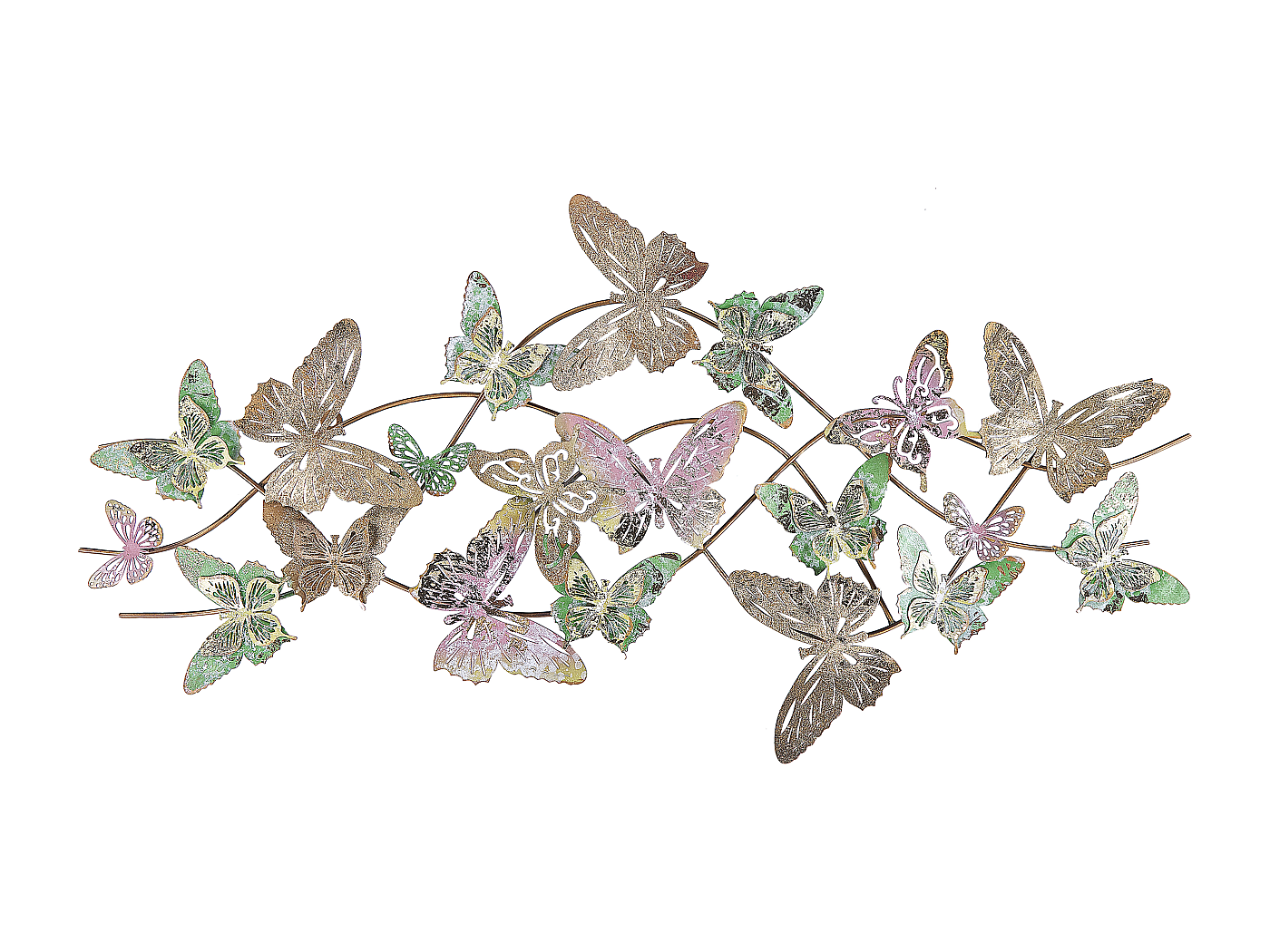 Décoration Murale Céramique Papillon 30 Cm Bassano - Pièce Unique Italienne, Effet 3D Multicolore