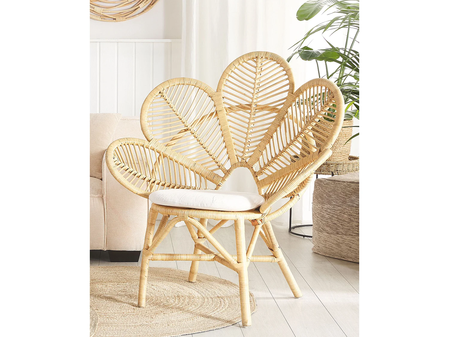 Chaise paon FLORENTINE Rotin Naturel