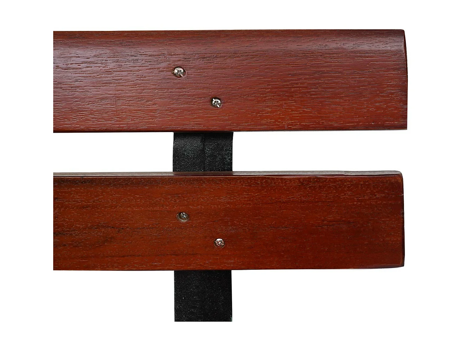 Panca panchina da giardino terrazza HWC-F96 legno ghisa ~ 2 posti 125cm marrone