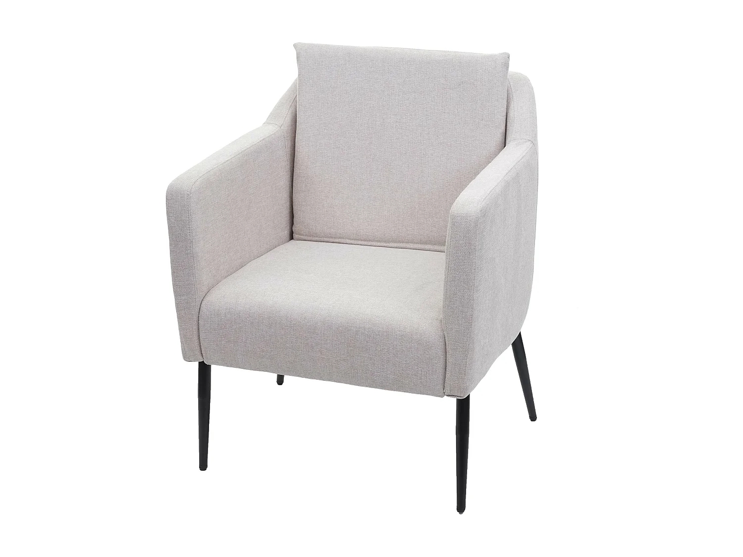 Fauteuil de salon HWC-H93a, fauteuil cocktail fauteuil relax fauteuil - Tissu/Textile crème-beige