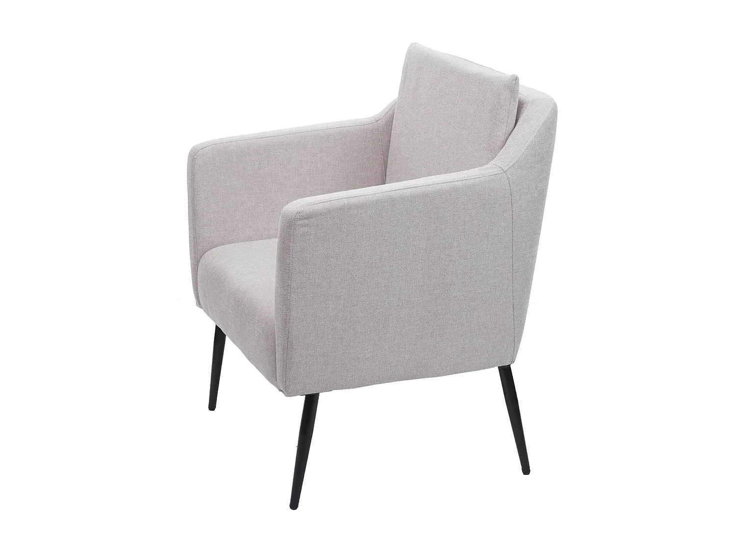 Fauteuil de salon HWC-H93a, fauteuil cocktail fauteuil relax fauteuil - Tissu/Textile crème-beige