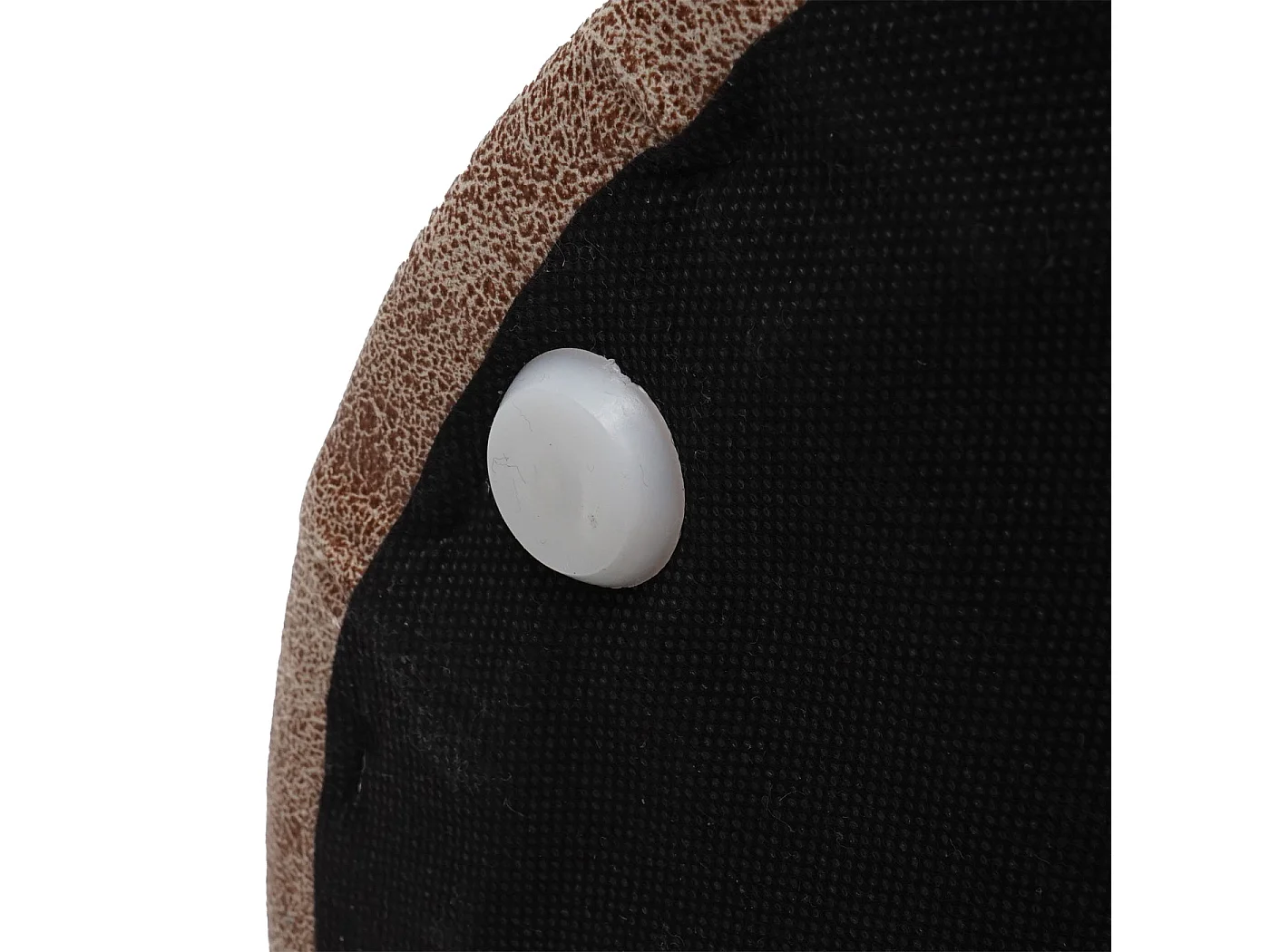 Pouf et table d'appoint HWC-K48 - table basse table tabouret - certifié MVG MDF métal similicuir - brun