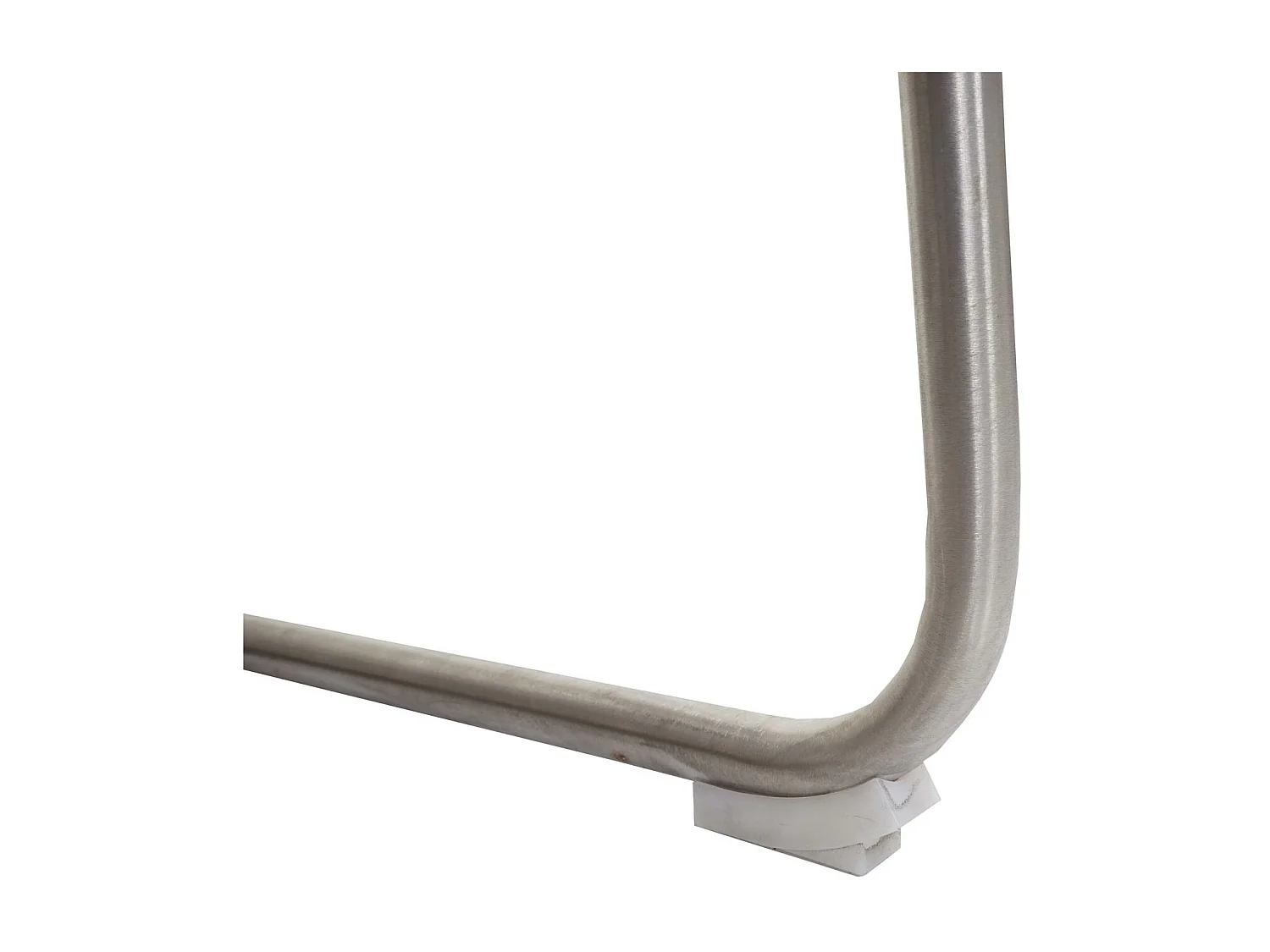 2x Chaise de salle à manger HWC-H70, chaise de cuisine, balancant, tissu, acier inoxydable brossé - gris-brun