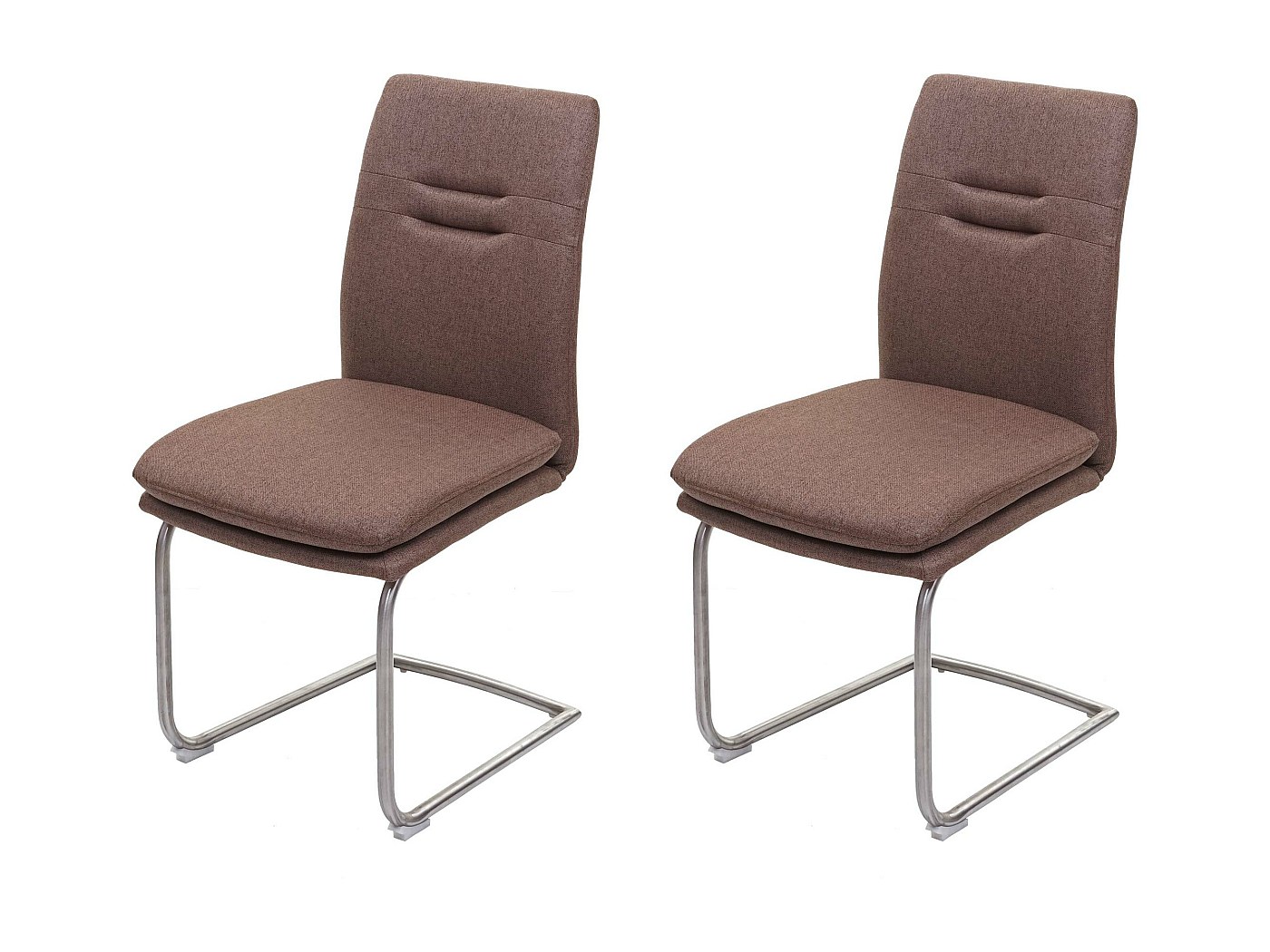 Set 2x Sedie HWC-C41 Design Moderno Ecopelle Sala Pranzo Marrone - Foto 9