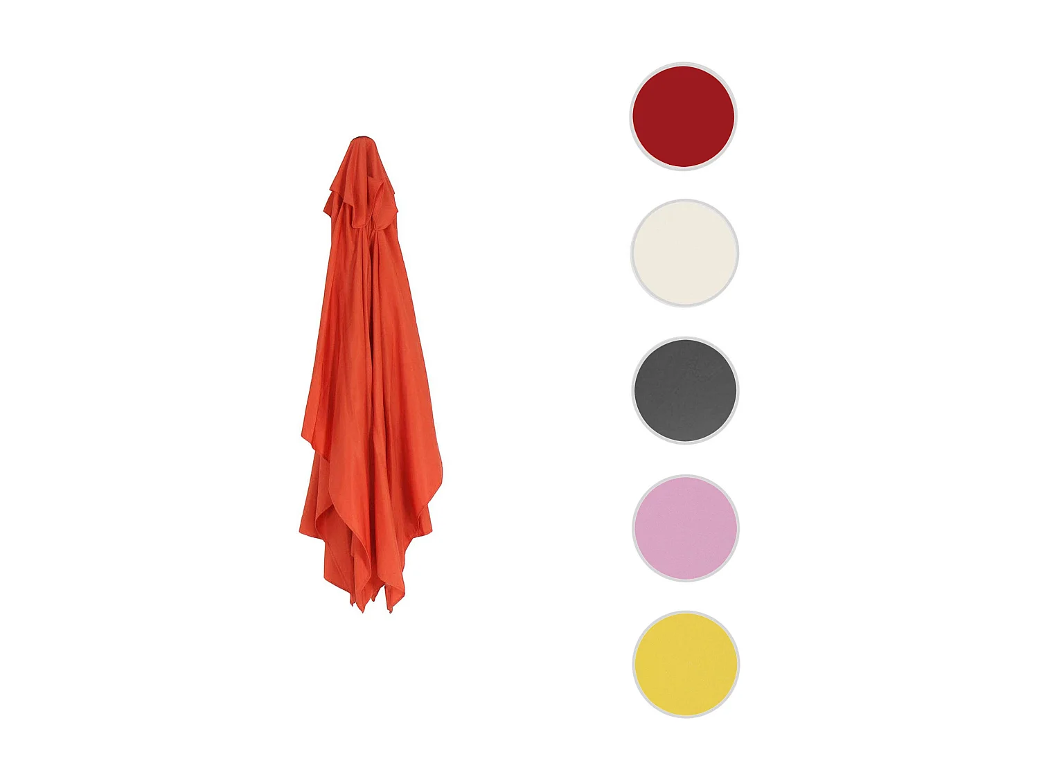 Toile de rechange pour parasol N23 2x3m rectangulaire tissu/textile 4,5kg ~ terre cuite