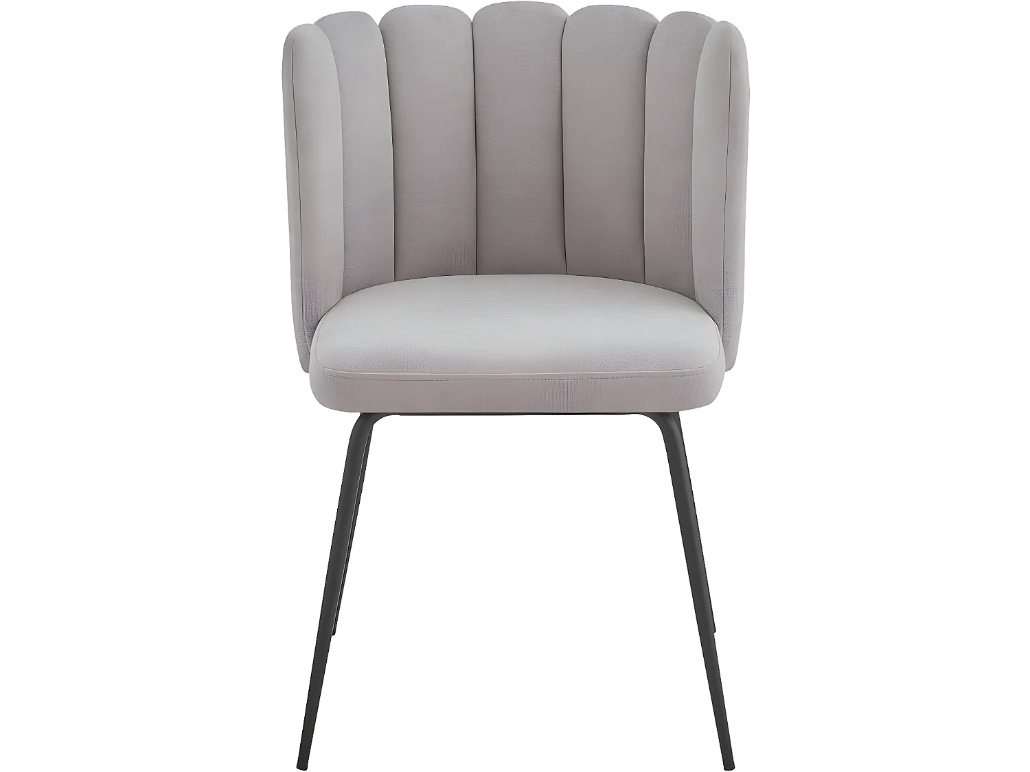 Silla de tela con flores "Anja" - Gris