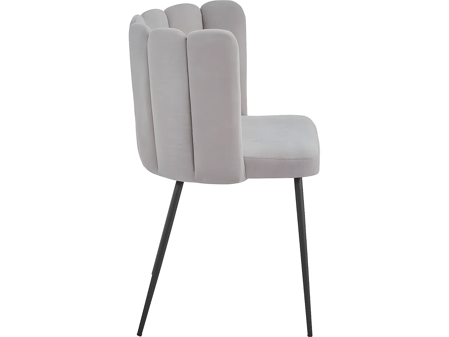 Silla de tela con flores "Anja" - Gris