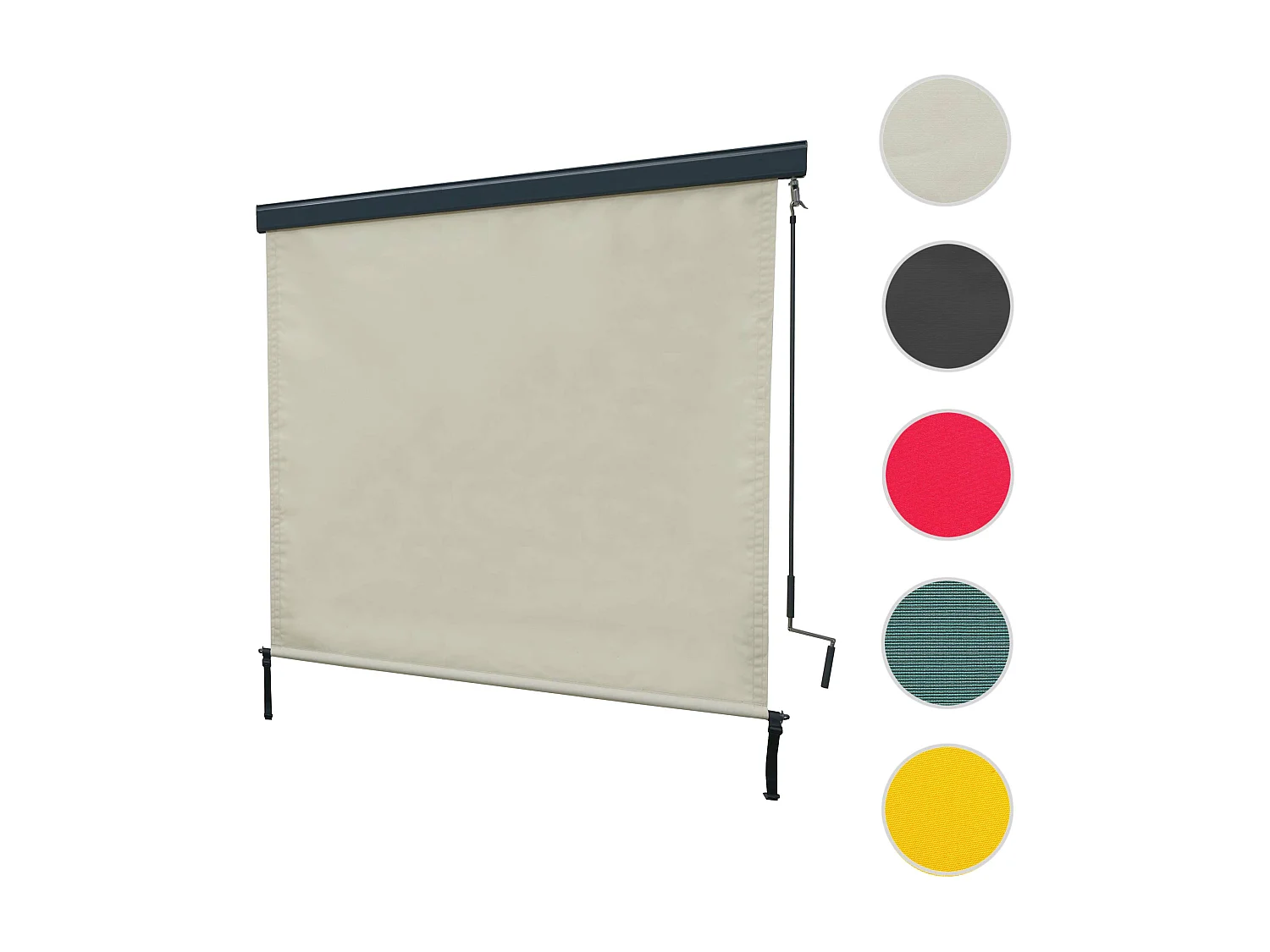 Markiza pionowa MCW-F42,  250 x 180 cm, kremowo-beżowa