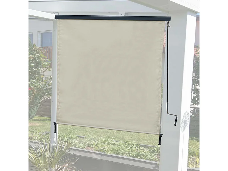 Tenda da sole verticale avvolgibile per finestra MCW-F42 180x250cm avorio beige
