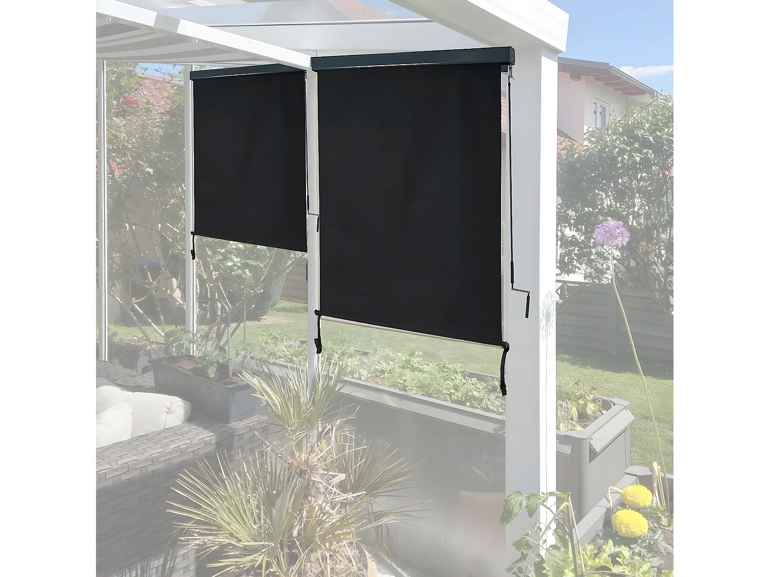 Tenda da sole verticale avvolgibile per finestra MCW-F42 180x250cm antracite