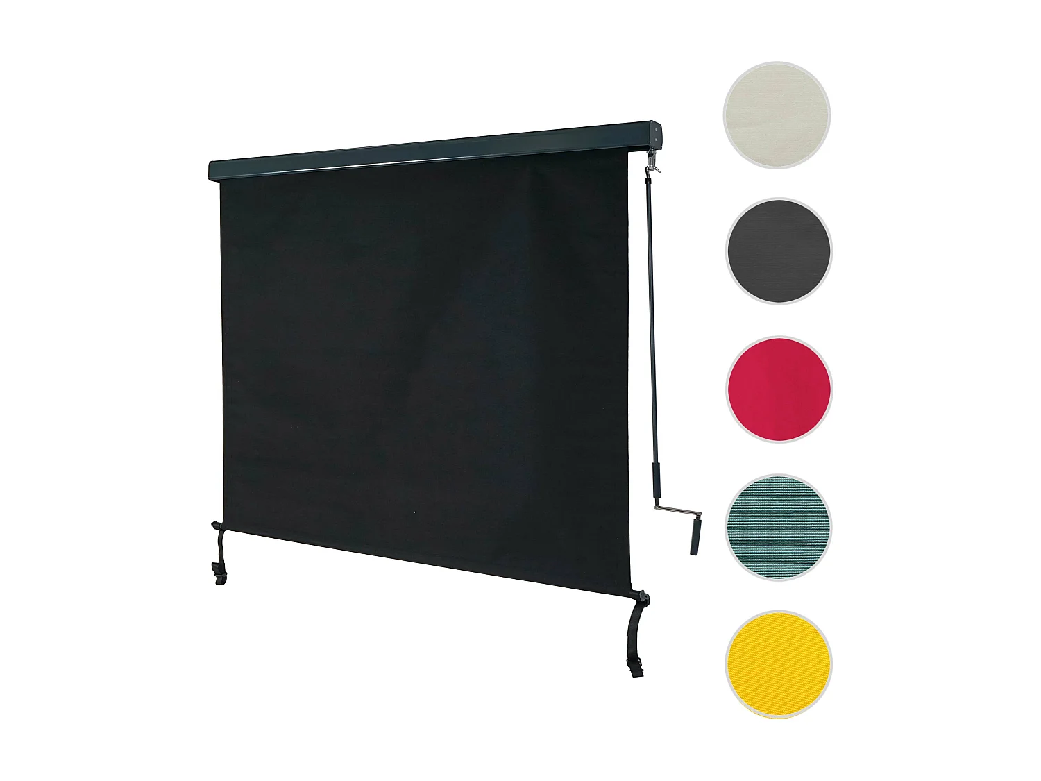 Tenda da sole verticale avvolgibile per finestra MCW-F42 180x250cm antracite