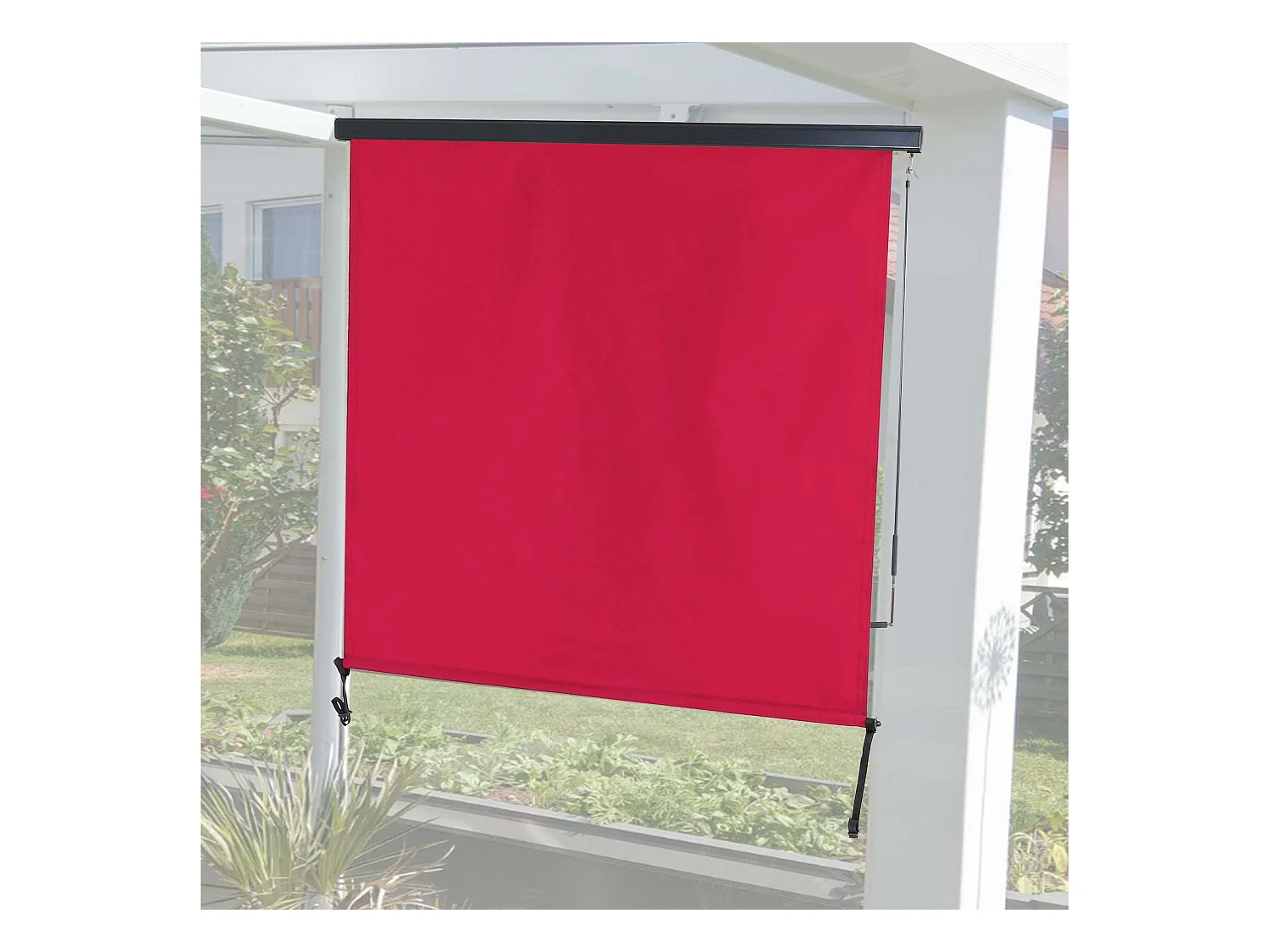 Store vertical MCW-F42,  250x180cm, bordeaux-rouge