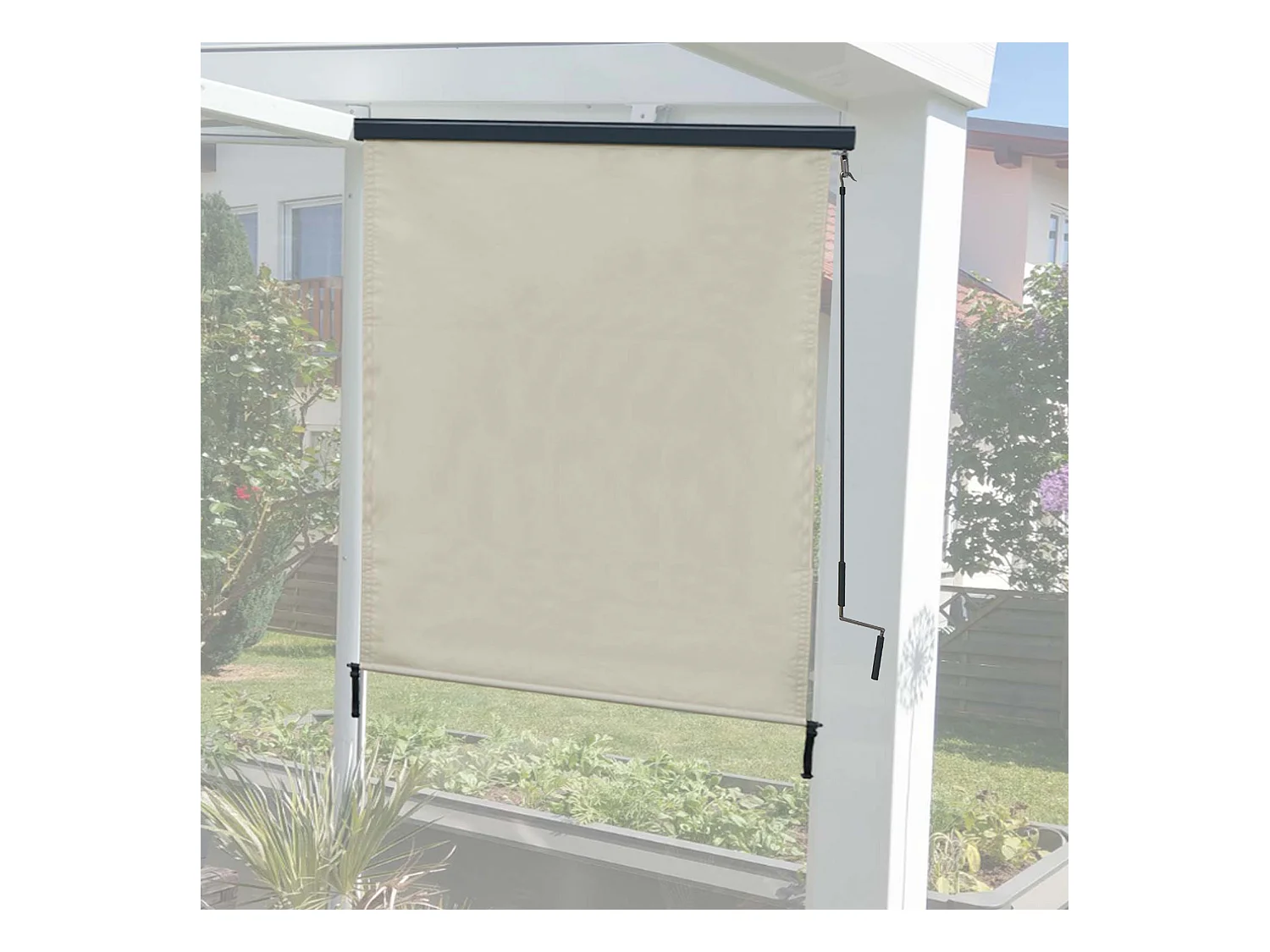 Store vertical MCW-F42,  250x140 cm, crème-beige
