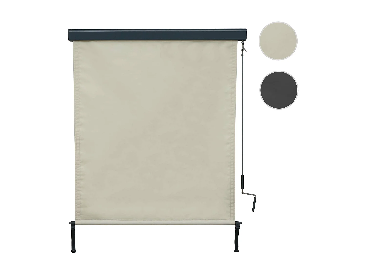 Verticale zonwering MCW-F42,  250x140cm, crème-beige