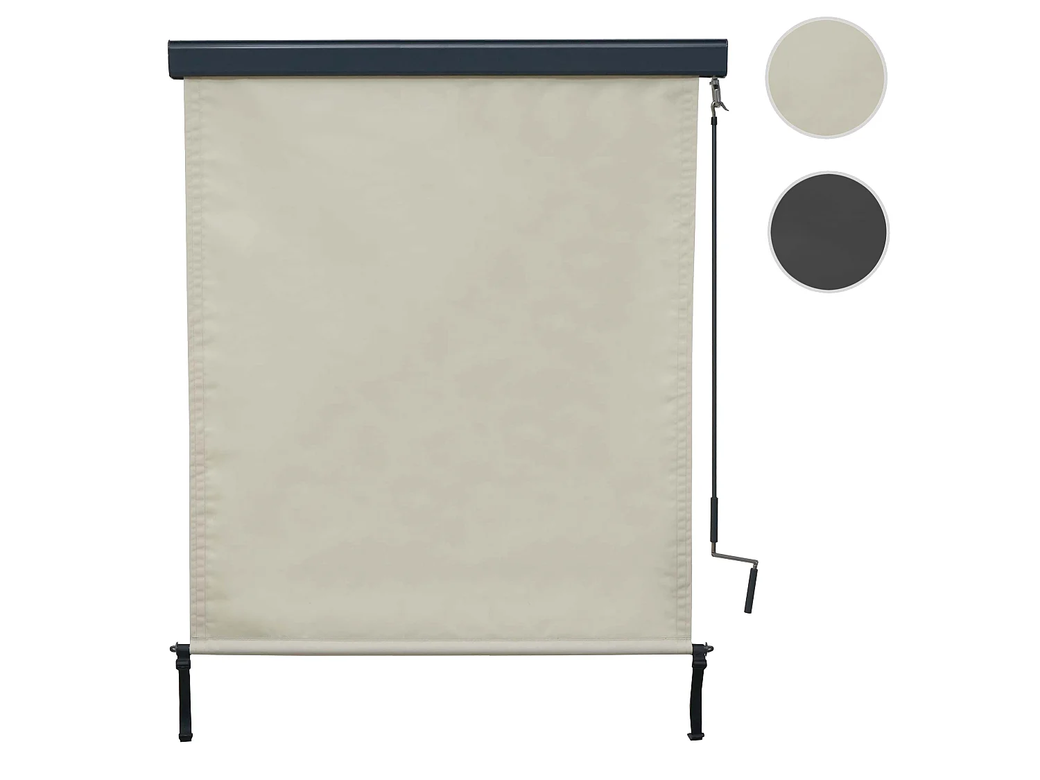 Verticale zonwering MCW-F42,  250x140cm, crème-beige