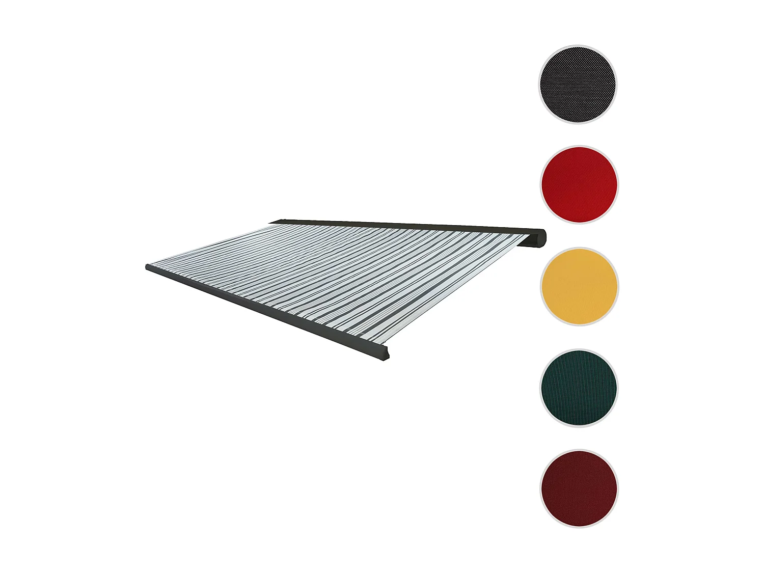 Ersatz-Bezug für Markise H122, Polyester grau-weiß