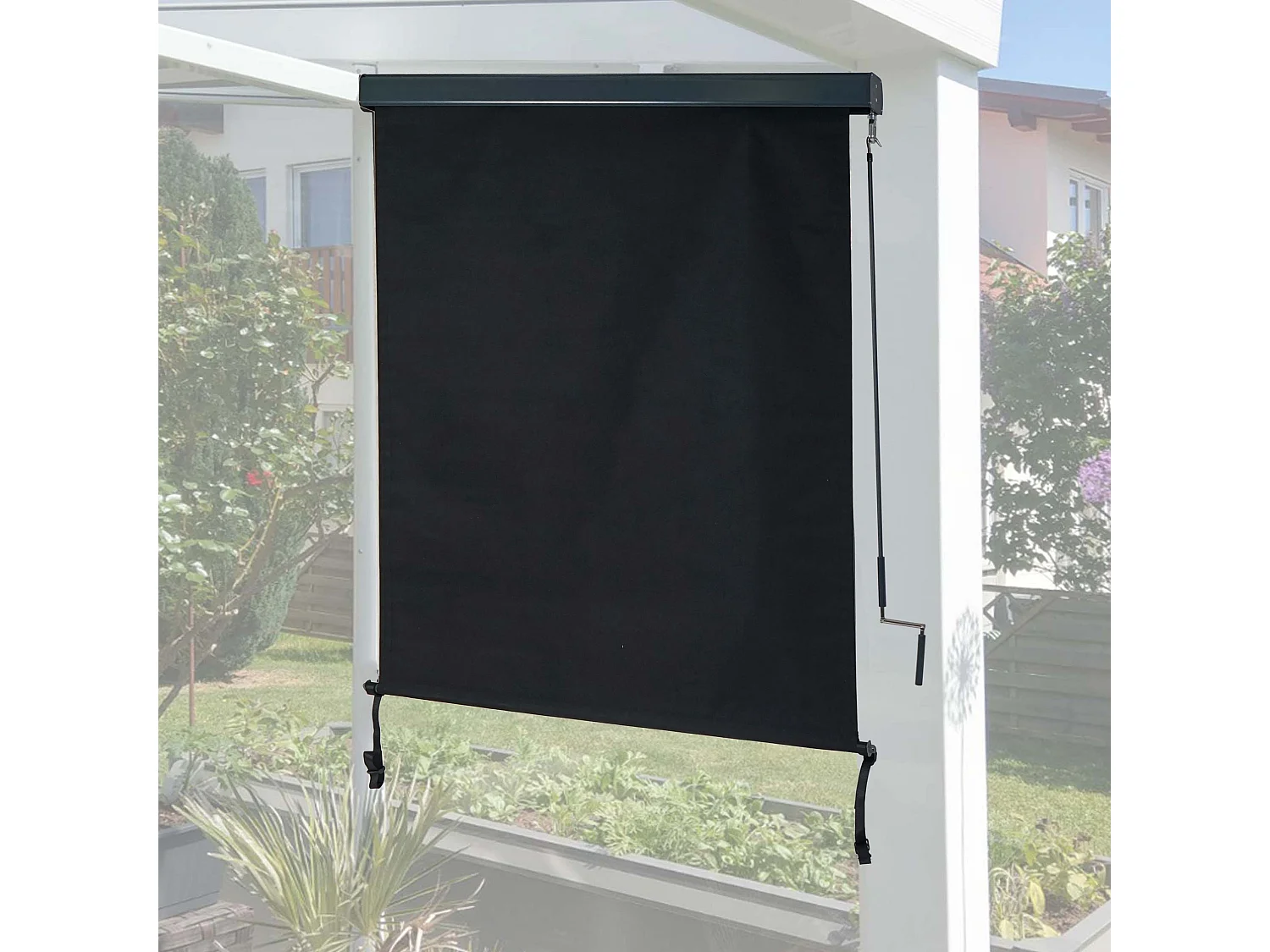 Tenda da sole verticale avvolgibile per finestra MCW-F42 140x250cm antracite