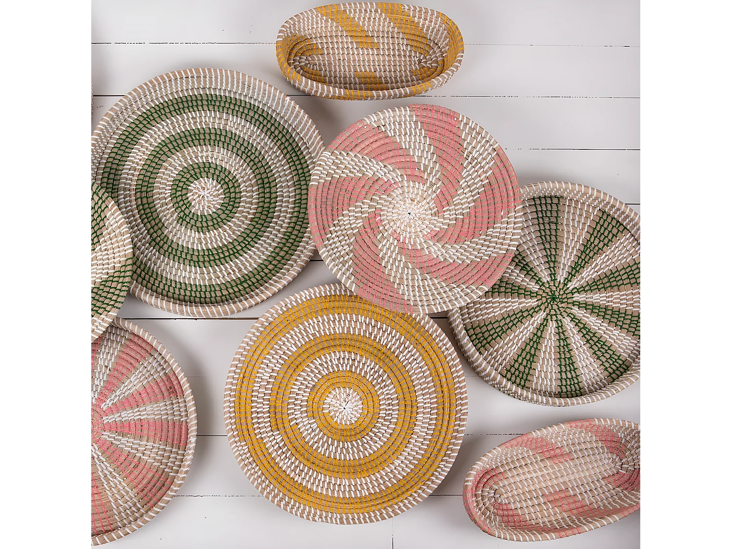 Set de 3 coupes en jonc rose