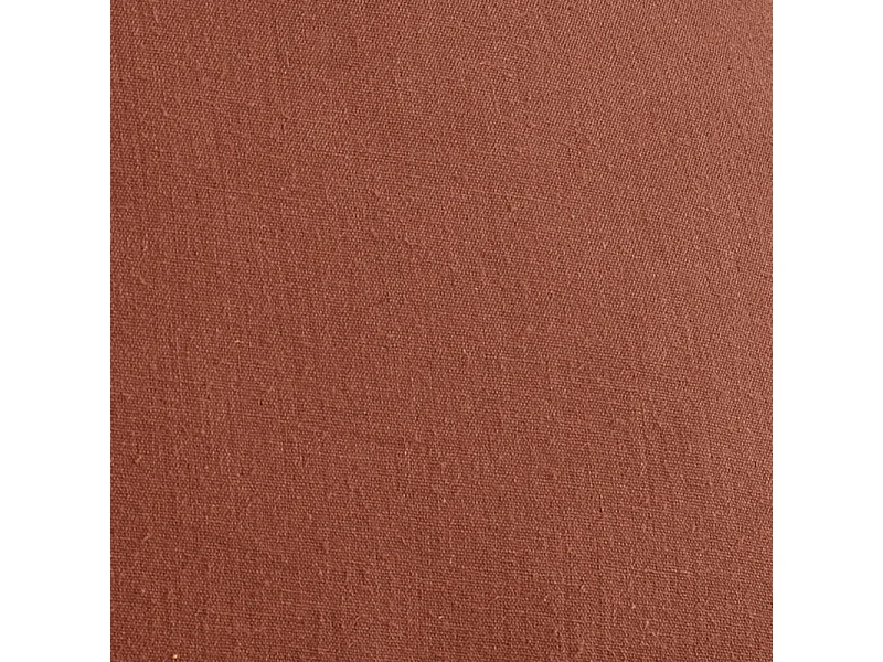 Housse de traversin L. 185 cm double gaze de coton terracotta - PEPA 3