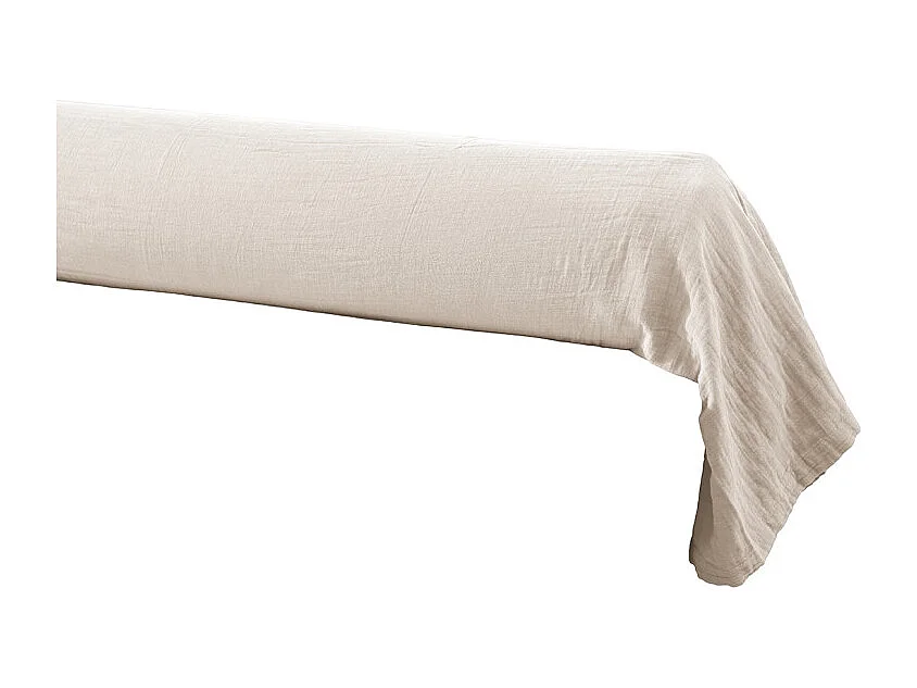 Housse de traversin L. 185 cm double gaze de coton écru - PEPA 3