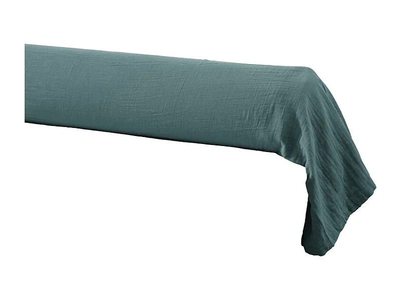 Housse de traversin L.185 cm double gaze de coton bleu canard - PEPA 3