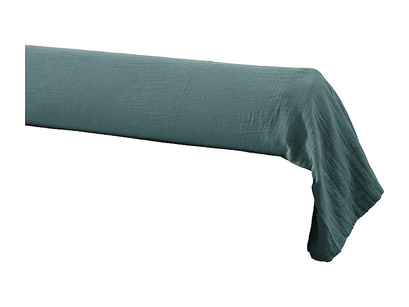 Housse de traversin L.185 cm double gaze de coton bleu canard - PEPA 3