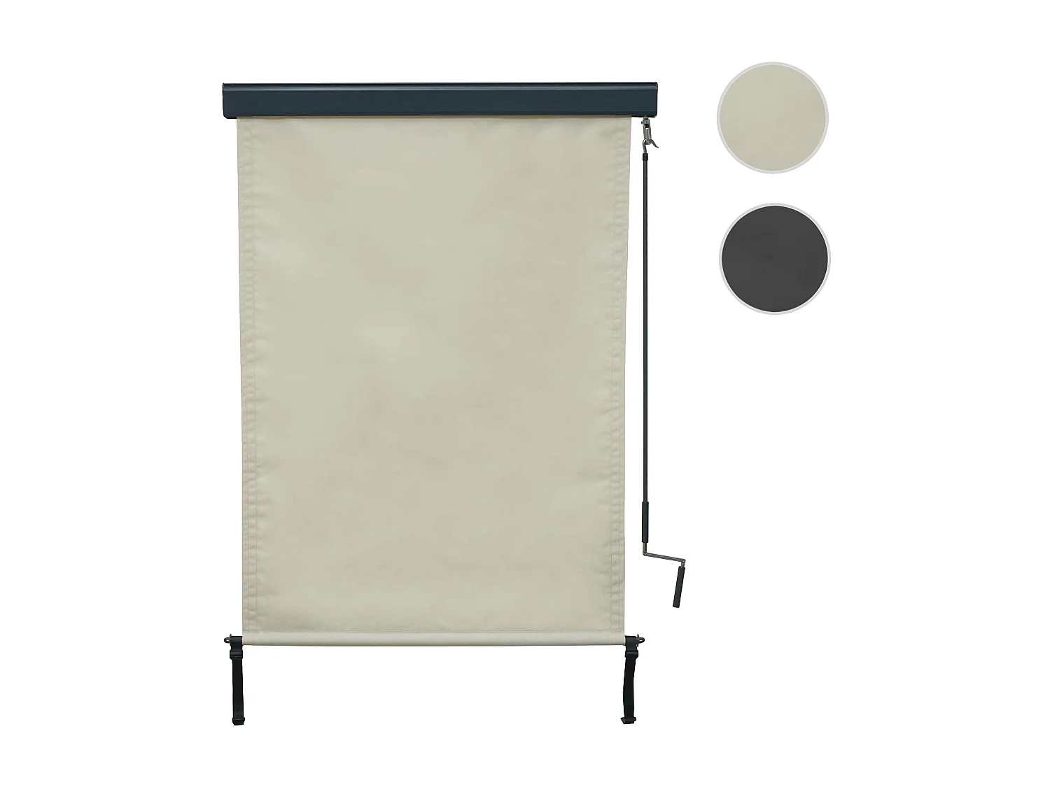 Store vertical MCW-F42,  250x100 cm, crème -beige