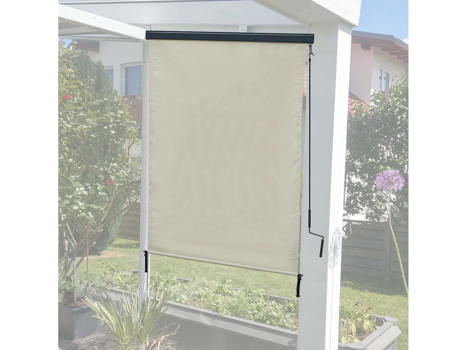 Markiza pionowa MCW-F42,  250x100 cm, kremowo-beżowa