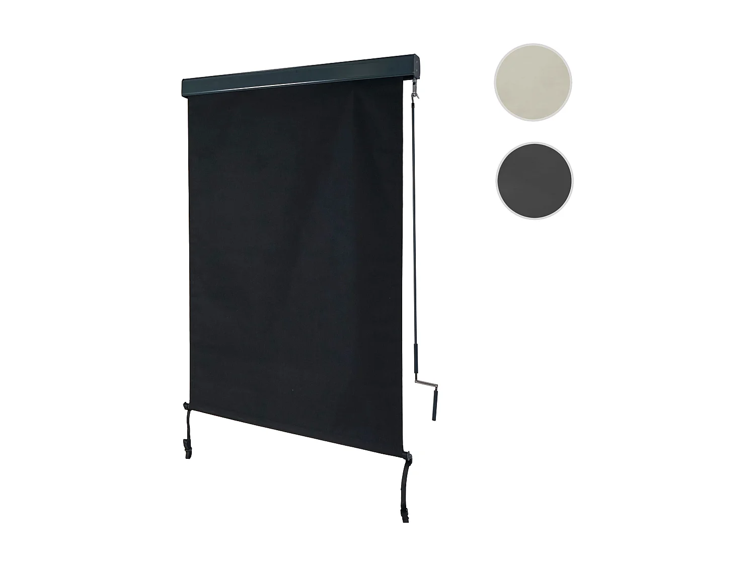 Tenda da sole verticale avvolgibile per finestra MCW-F42 100x250cm antracite