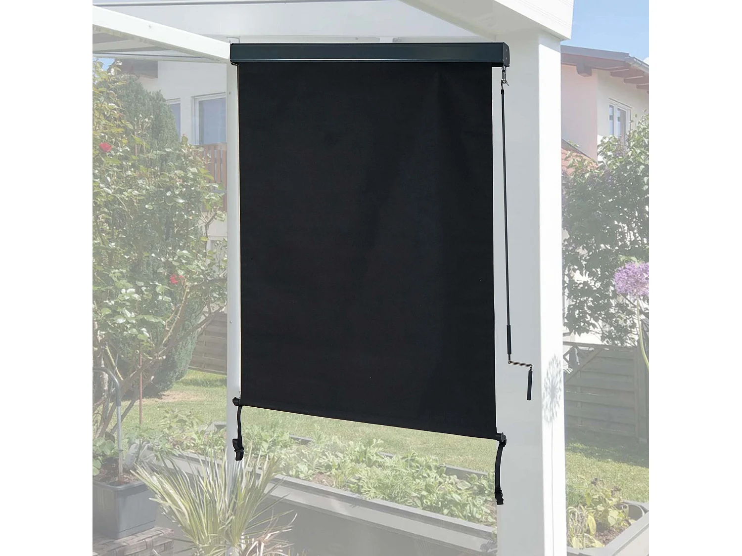 Markiza pionowa MCW-F42,  250x100cm, czarna