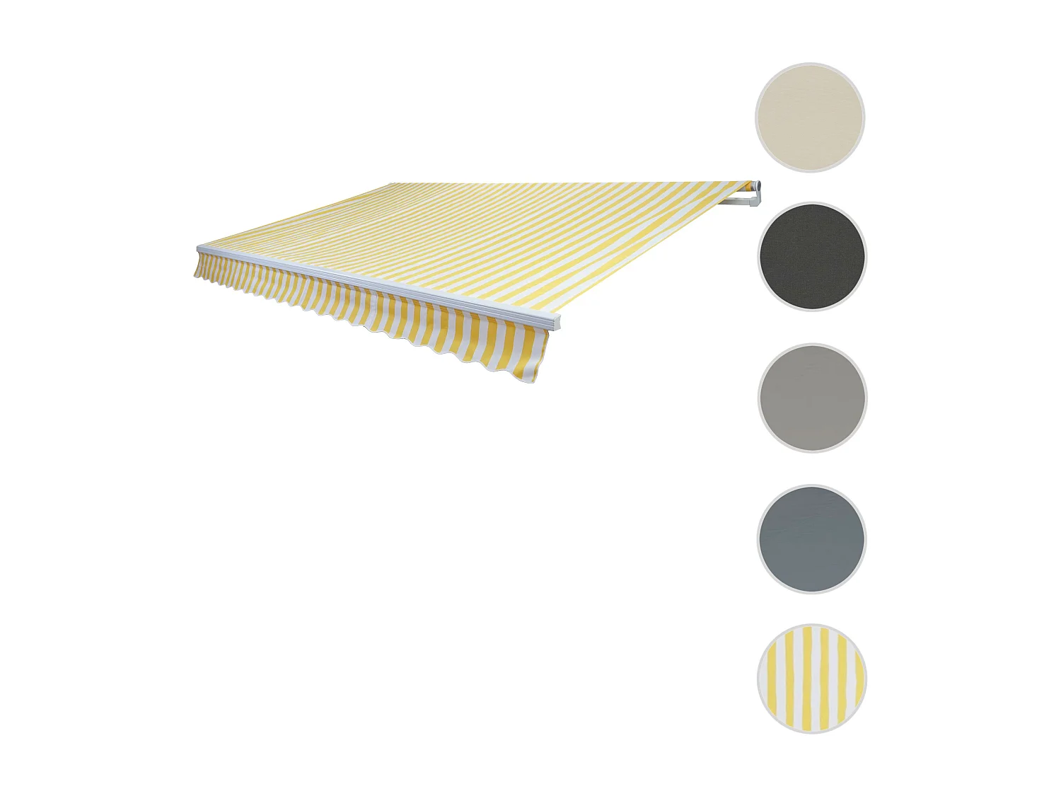 Vervangingshoes voor luifel H792,  polyester geel-wit