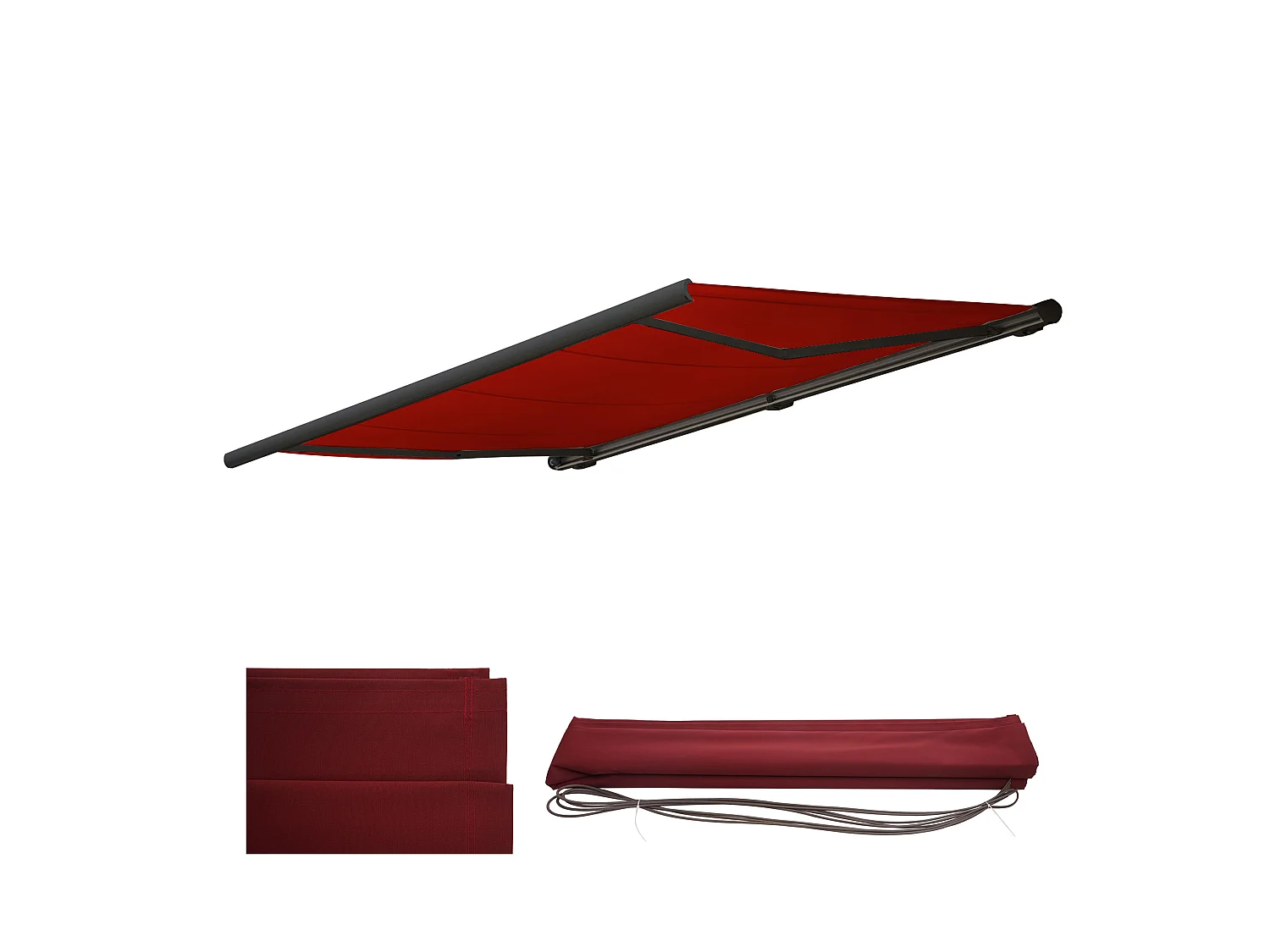 Toile de rechange pour store H123,  Acrylique bordeaux-rouge