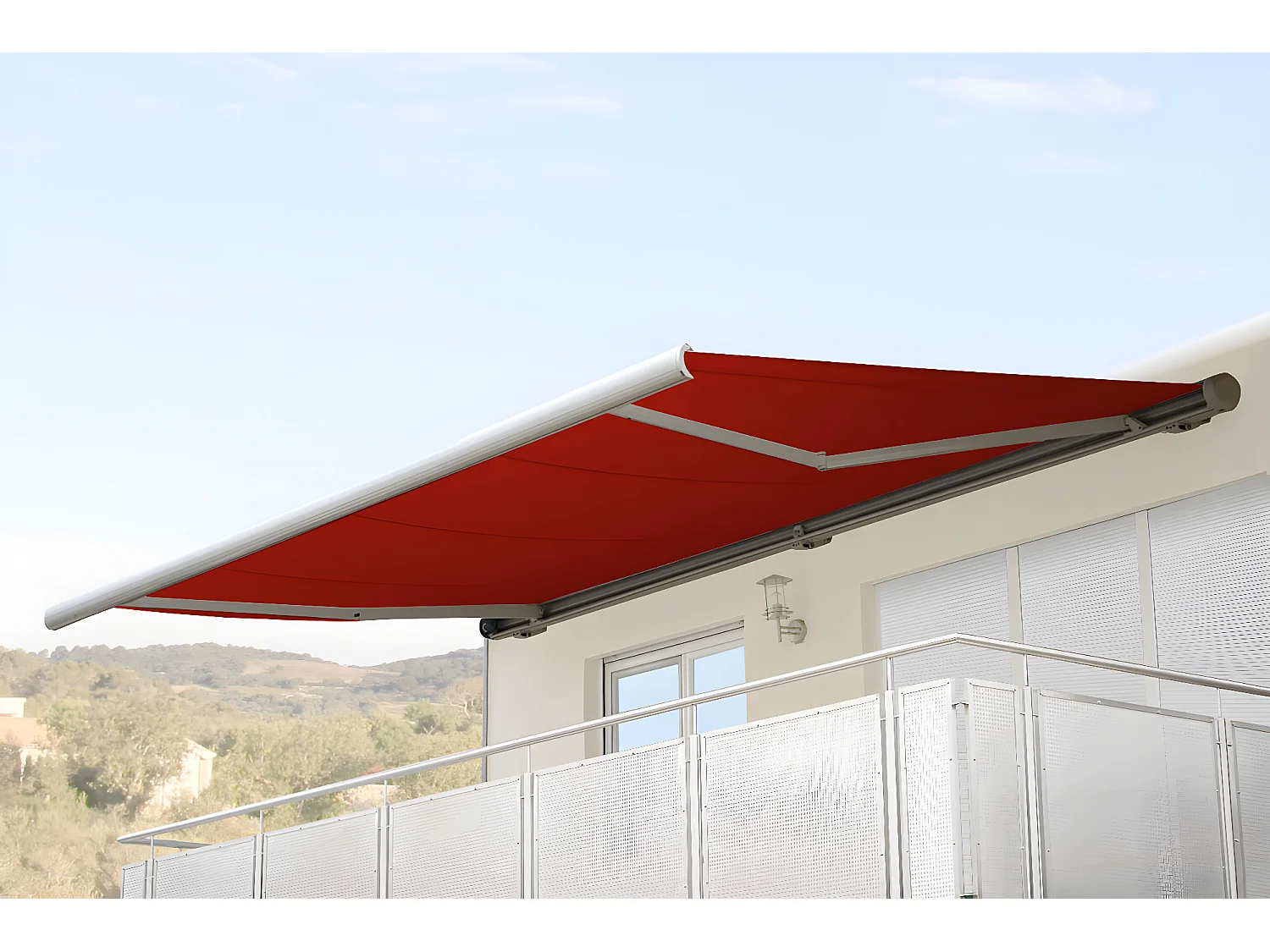 Ersatz-Bezug für Markise H124, Polyester bordeaux-rot