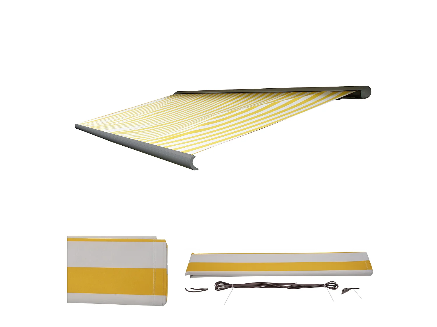 Vervangingshoes voor luifel H124,  Polyester geel-wit