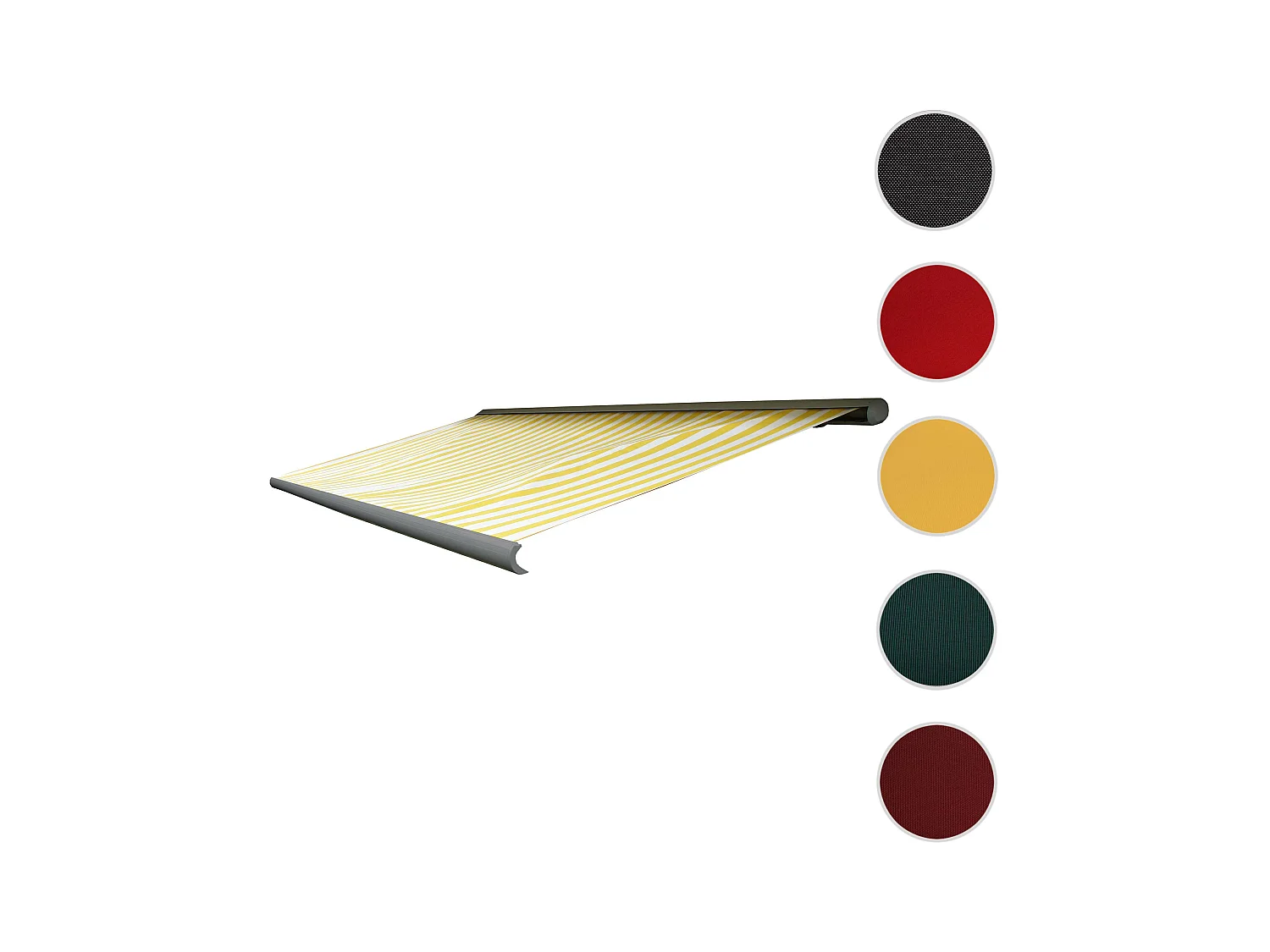 Toile de rechange pour store H124,  Polyester jaune-blanc