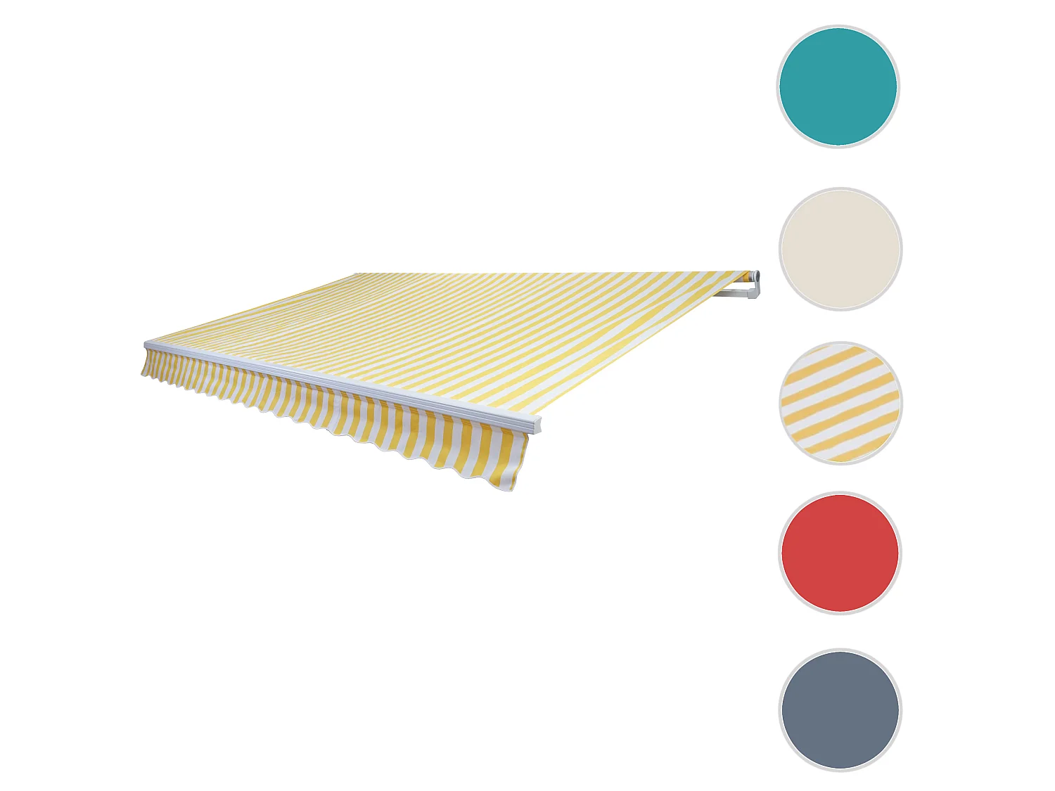 Toile de rechange pour store MCW-E49,  polyester jaune-blanc