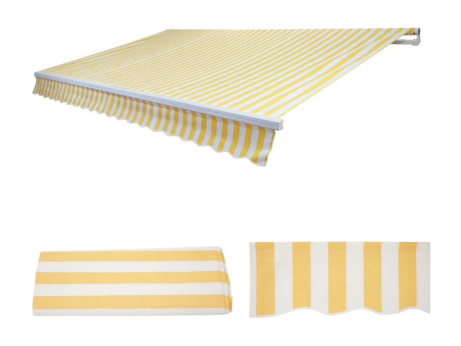 Cobertura de substituição para toldo H791,  Acrílico amarelo-branco