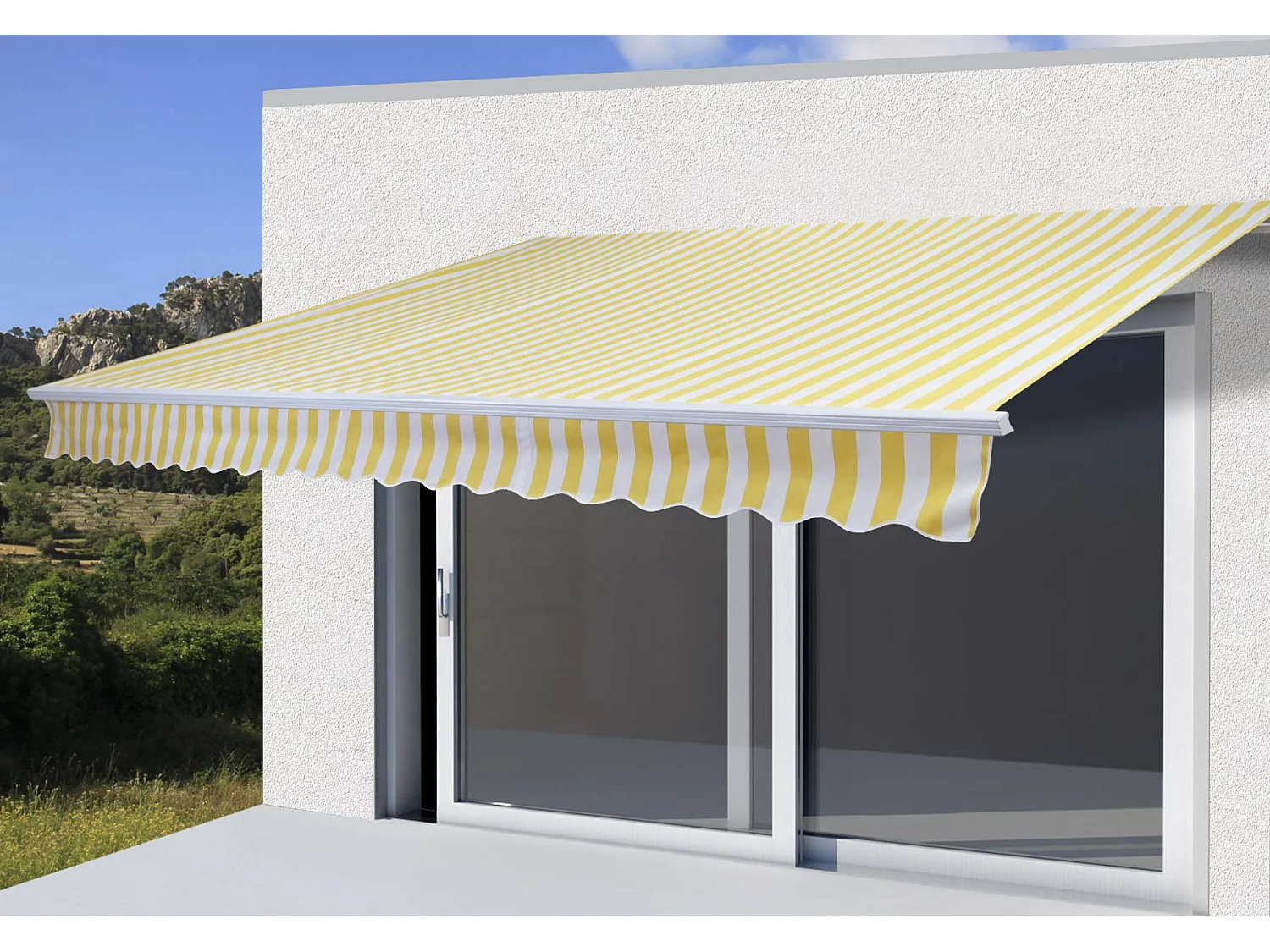 Cobertura de substituição para toldo H791,  Acrílico amarelo-branco