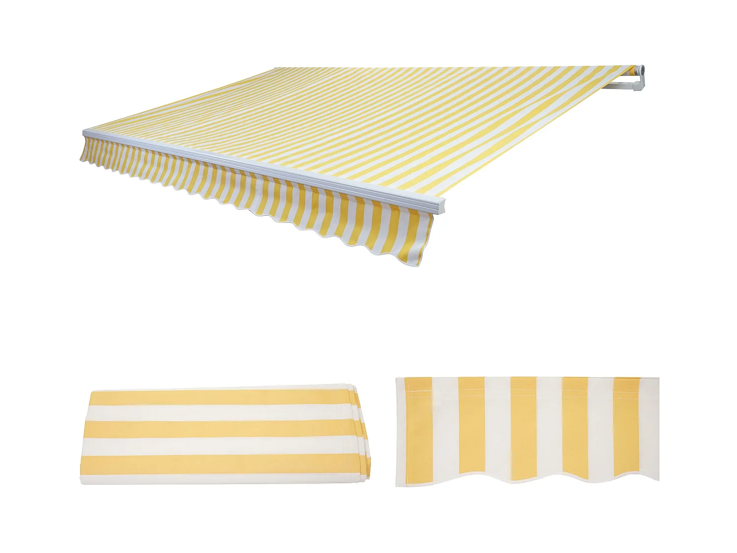 Toile de rechange pour store H791,  acrylique jaune-blanc