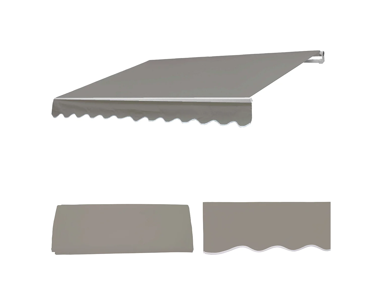 Vervangingshoes voor luifel H790,  polyester grijsbruin