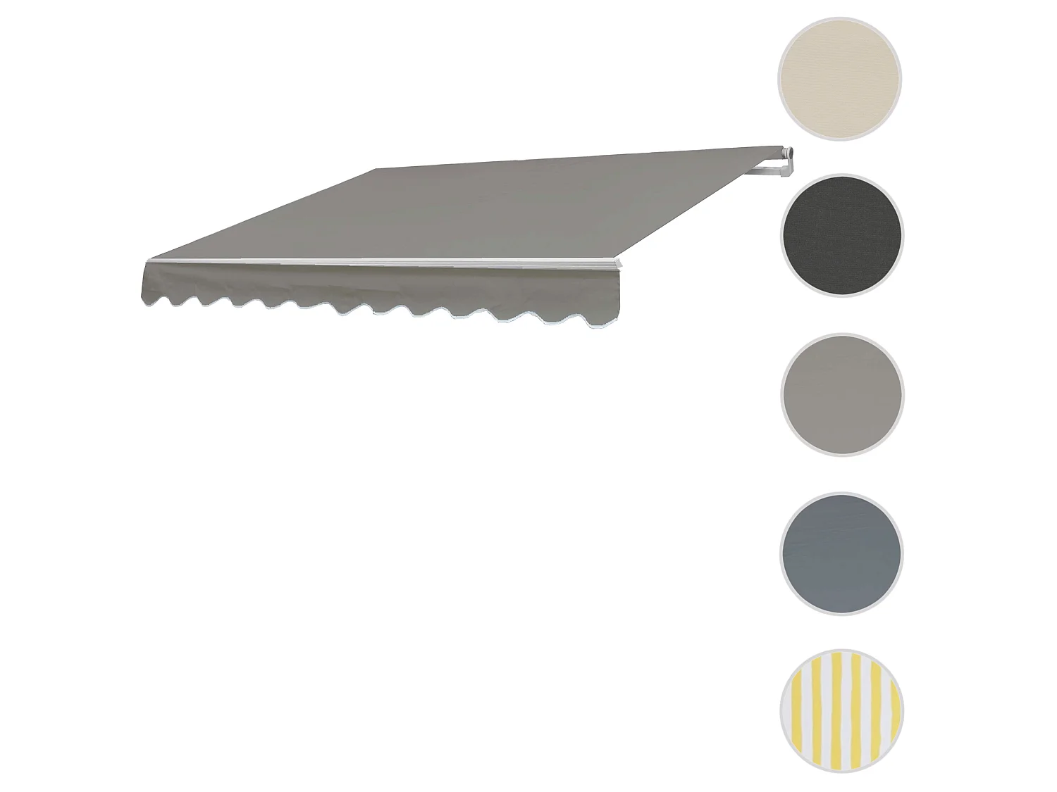 Vervangingshoes voor luifel H790,  polyester grijsbruin