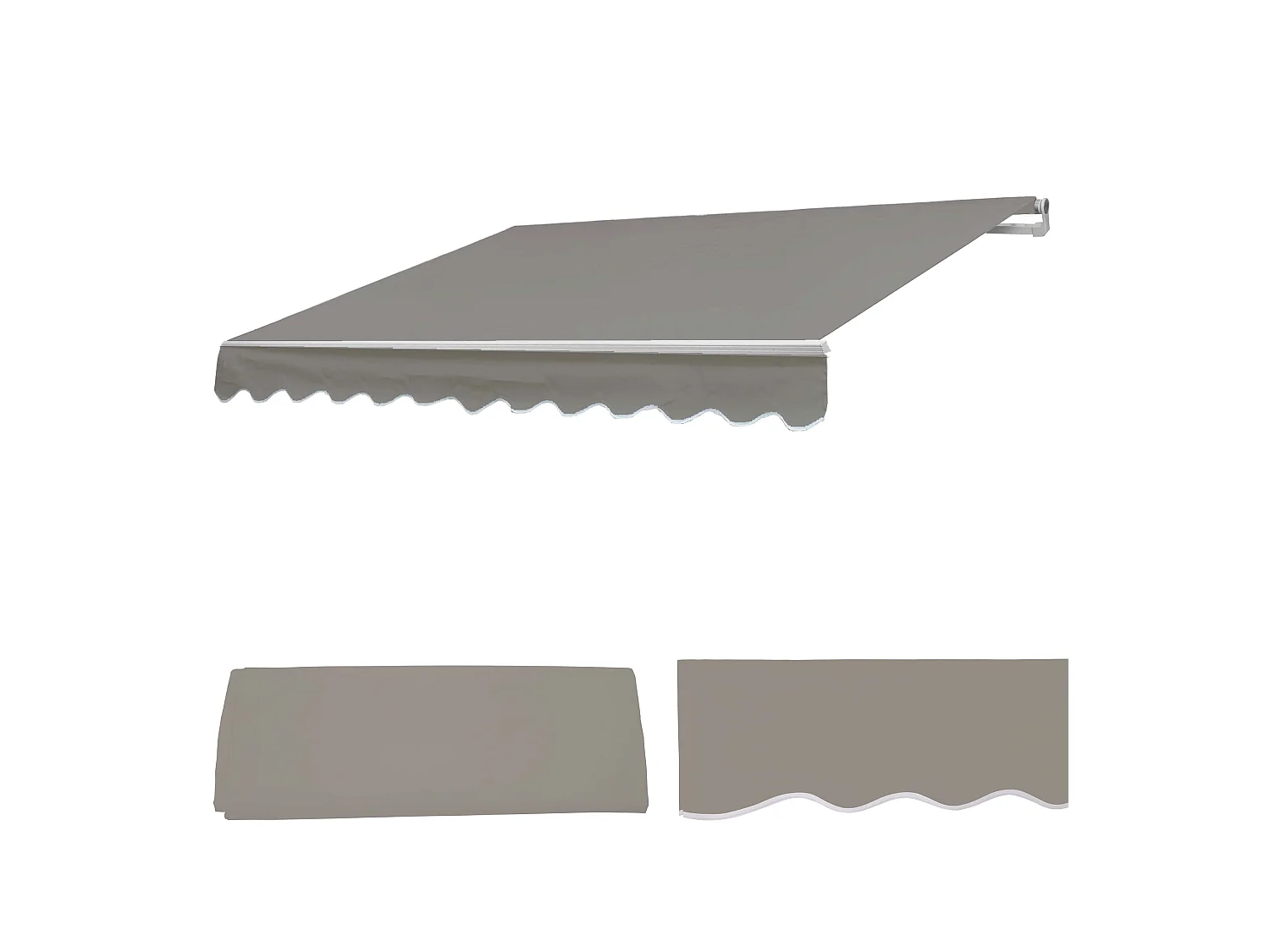 Toile de rechange pour store H790,  Polyester gris-brun