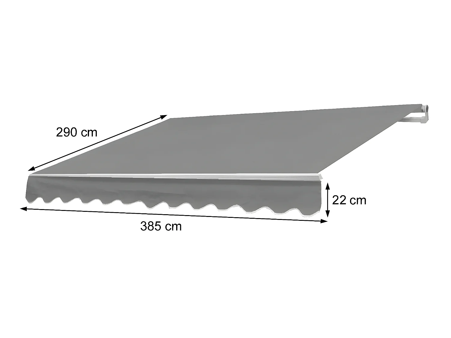 Funda de recambio para toldo H790,  Gris acrílico