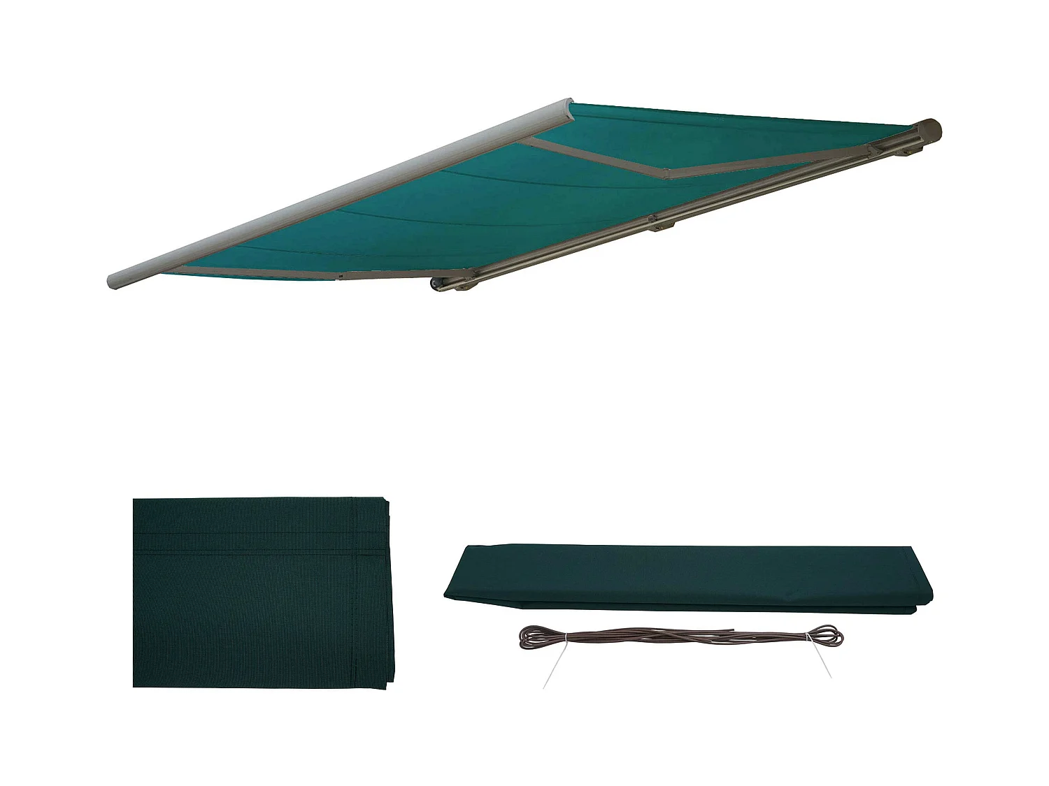 Toile de rechange pour store H123,  Polyester bleu-vert