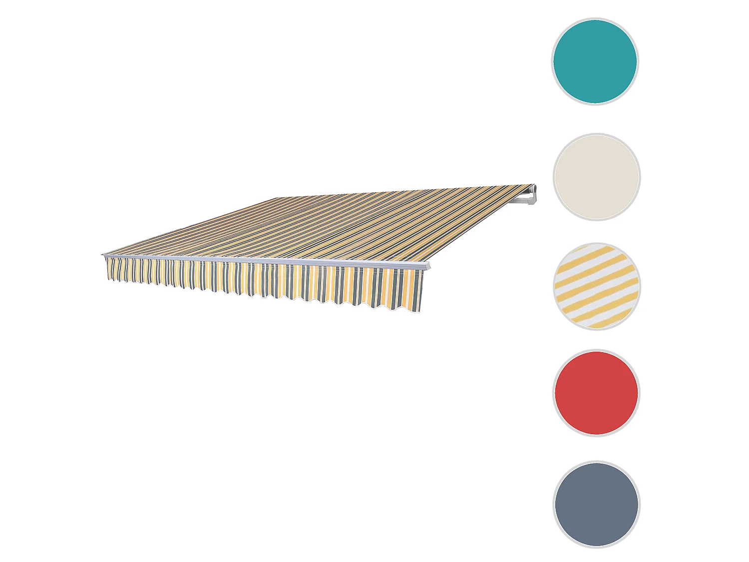 Toile de rechange pour store MCW-E49,  Polyester gris-jaune