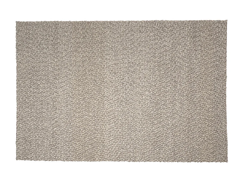 QUENTIN - Tapis rectangulaire 160x230cm en laine bouclée gris